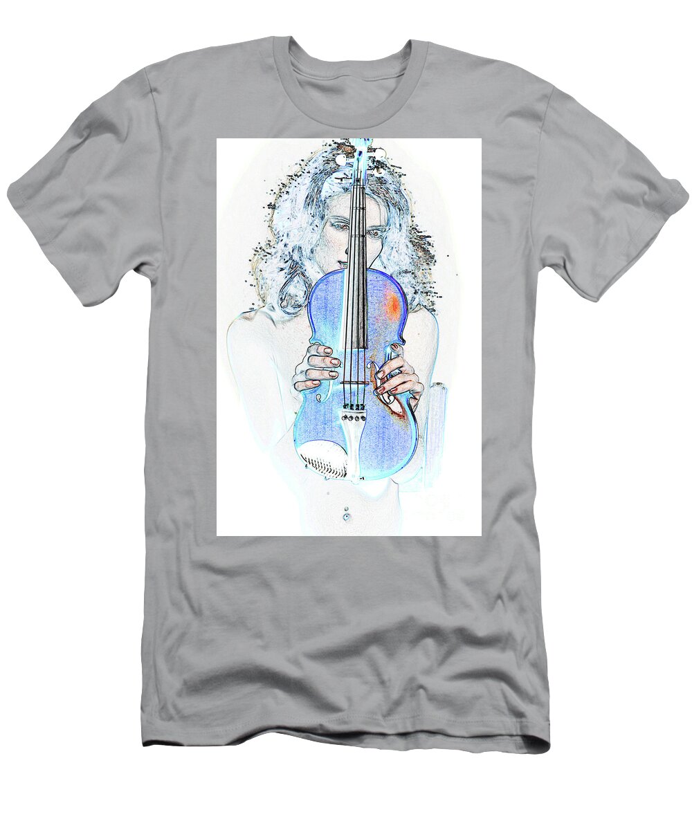 Artsy T-Shirt featuring the photograph 418.1854 Violin Musician #1 by M K Miller