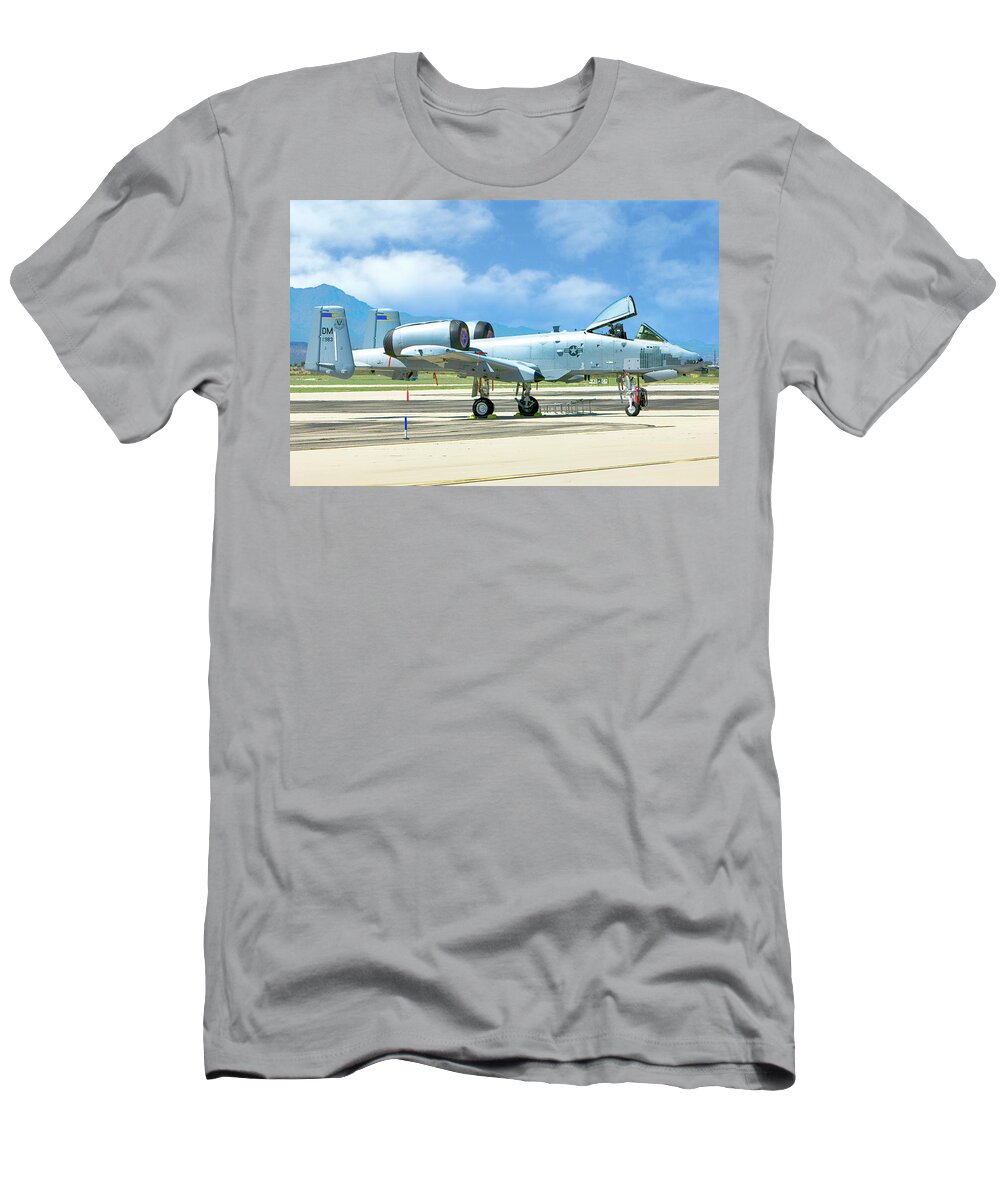 Warthog T-Shirt featuring the photograph A-10 Warthog #1 by Chris Smith