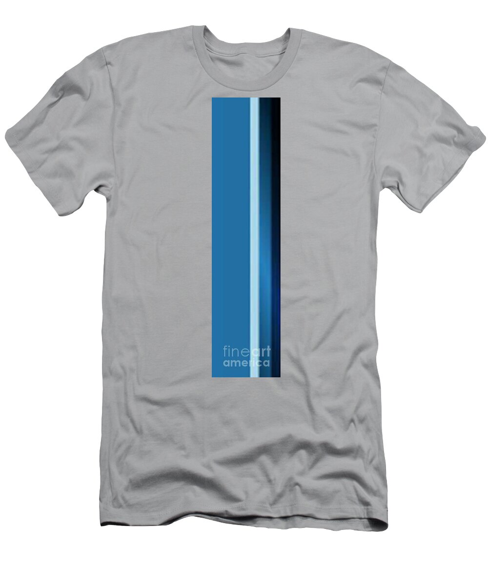 Oil T-Shirt featuring the painting Blue Plank #1 by Archangelus Gallery