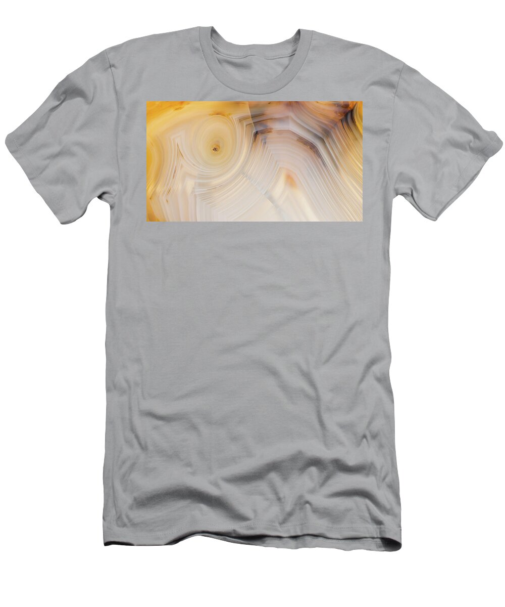 Abstract T-Shirt featuring the photograph Brazilian Agate, Closeup #1 by Mark Windom