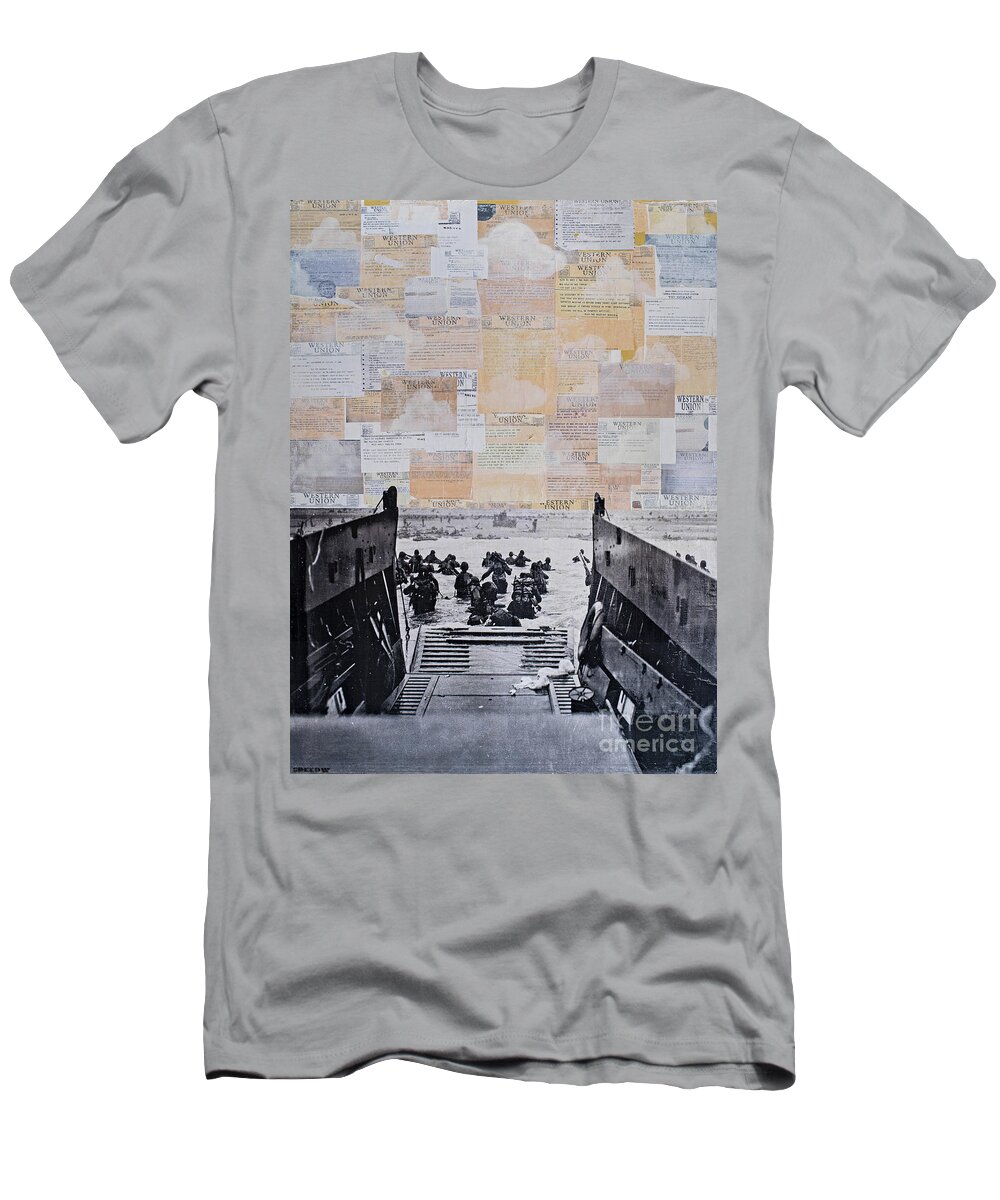Dday T-Shirt featuring the mixed media Operation Overlord by SORROW Gallery