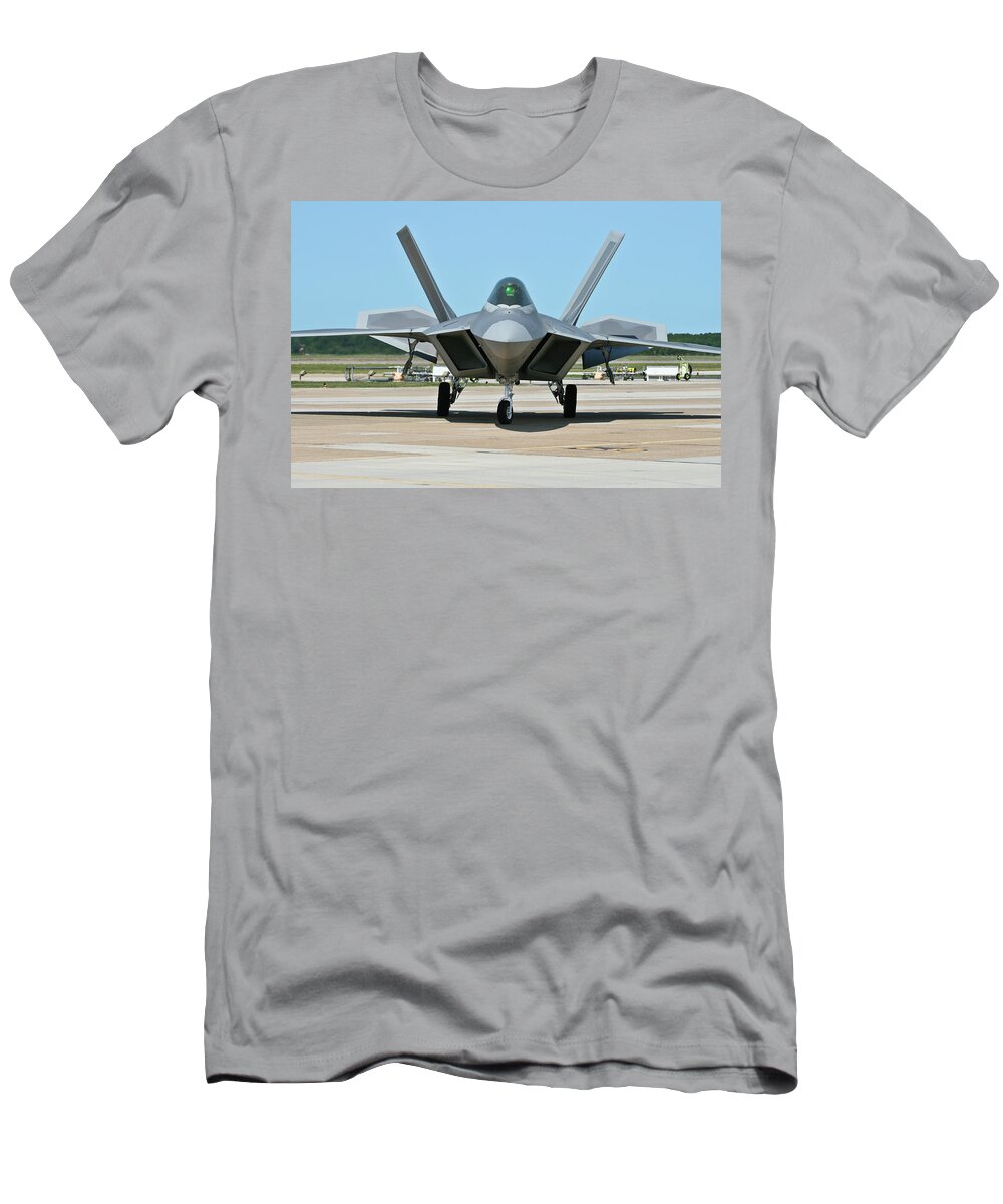 F22 Raptor T-Shirt featuring the photograph F22 Raptor #1 by Greg Smith