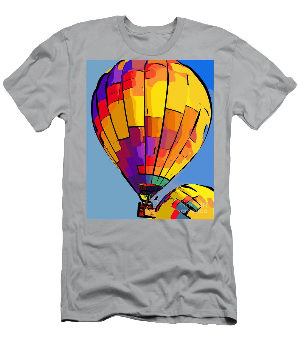 Hot-air T-Shirt featuring the digital art First Up by Kirt Tisdale