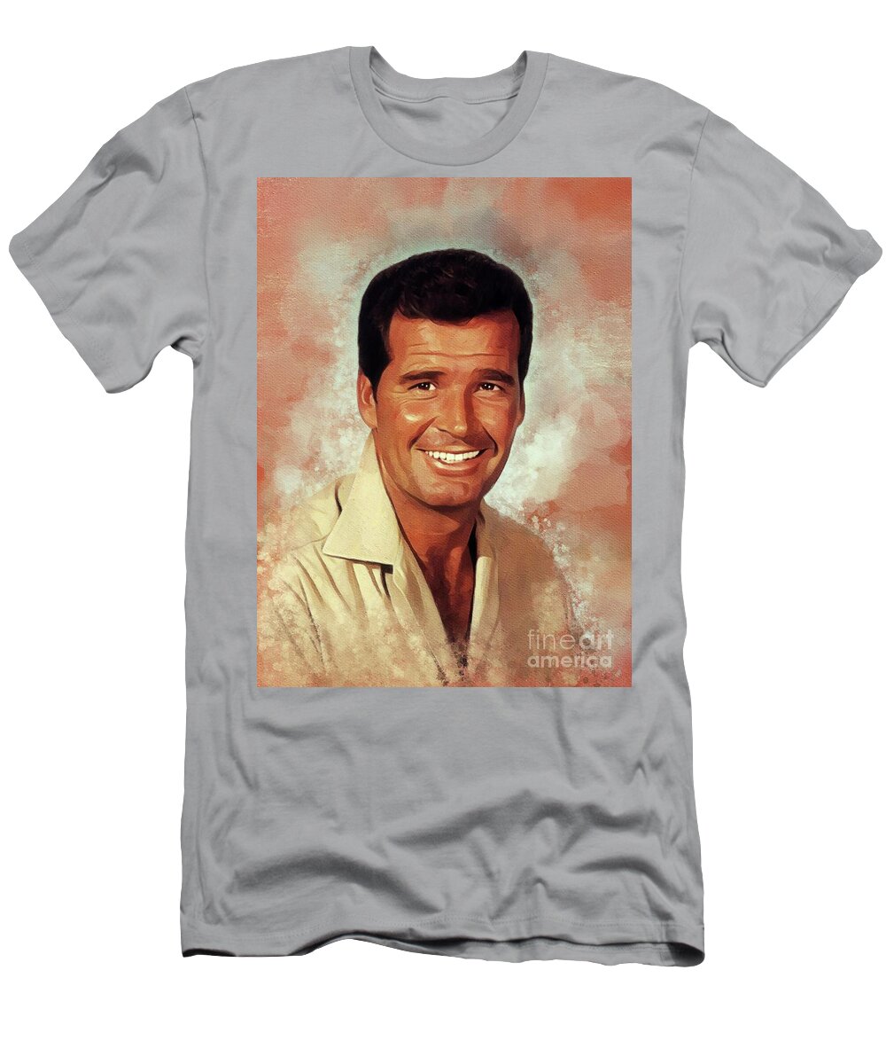 James T-Shirt featuring the painting James Garner, Hollywood Legend #1 by Esoterica Art Agency
