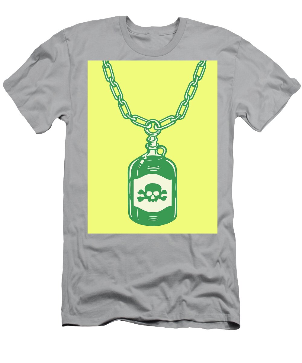 Accessories T-Shirt featuring the drawing Jug of Poison Charm on Chain #1 by CSA Images