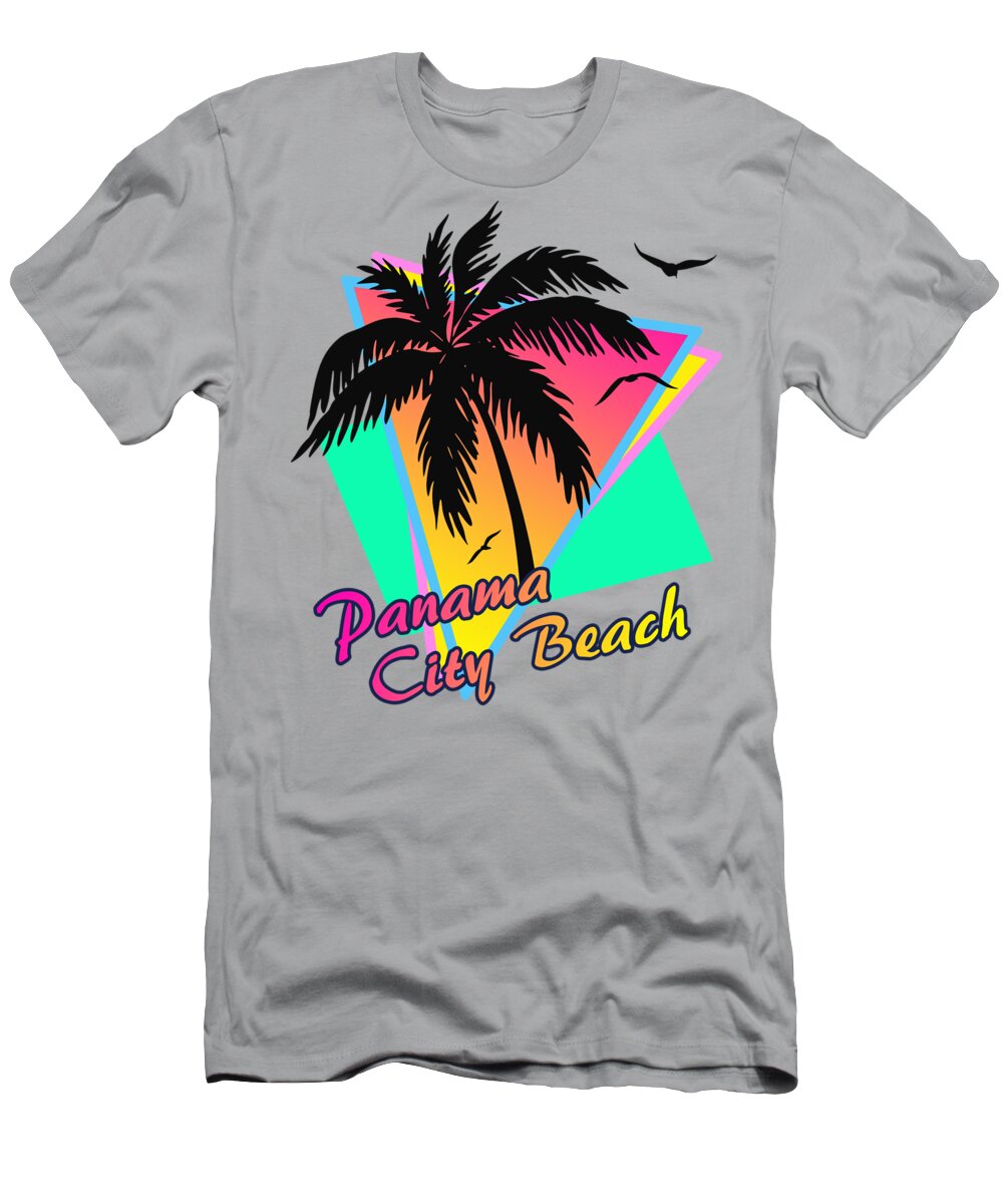 Panama T-Shirt featuring the digital art Panama City Beach by Megan Miller