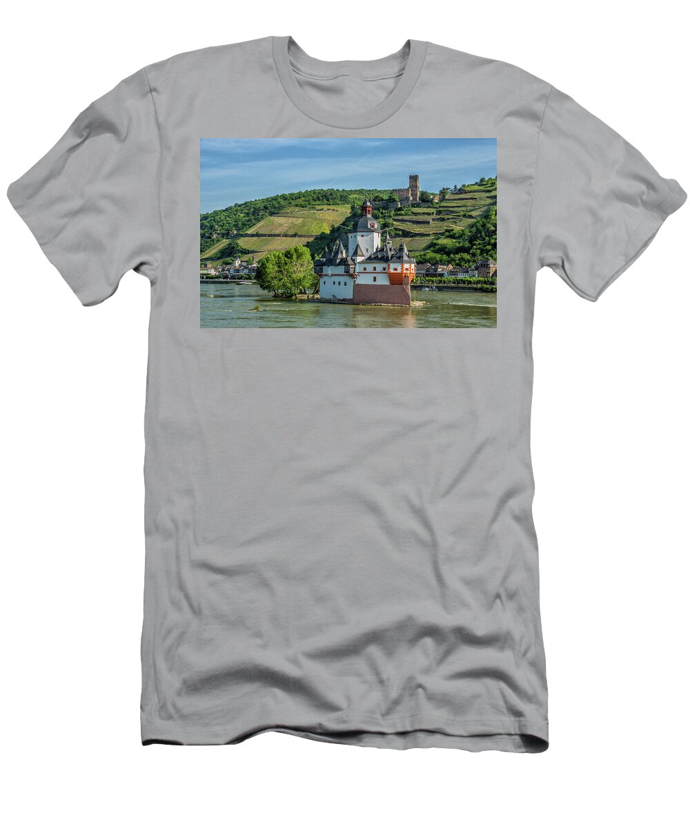 Europe T-Shirt featuring the photograph Pfalzgrafenstein Castle #1 by Donald Pash