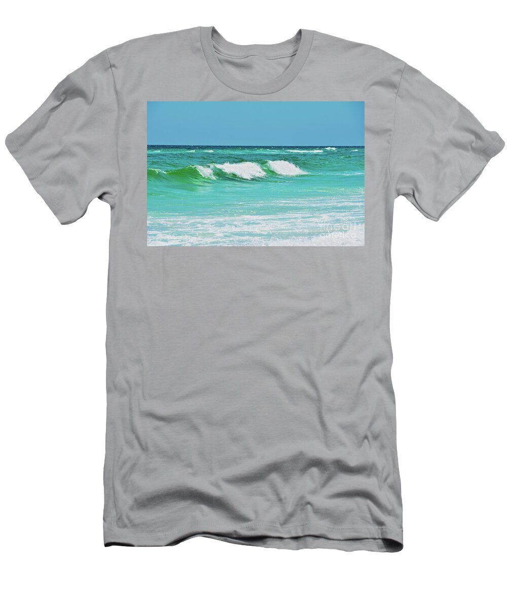 Beach T-Shirt featuring the photograph Waves by Christine Dekkers