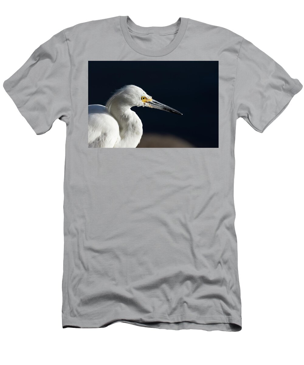 Snowy White Egret T-Shirt featuring the photograph Snowy White Egret 7 #1 by Rick Mosher