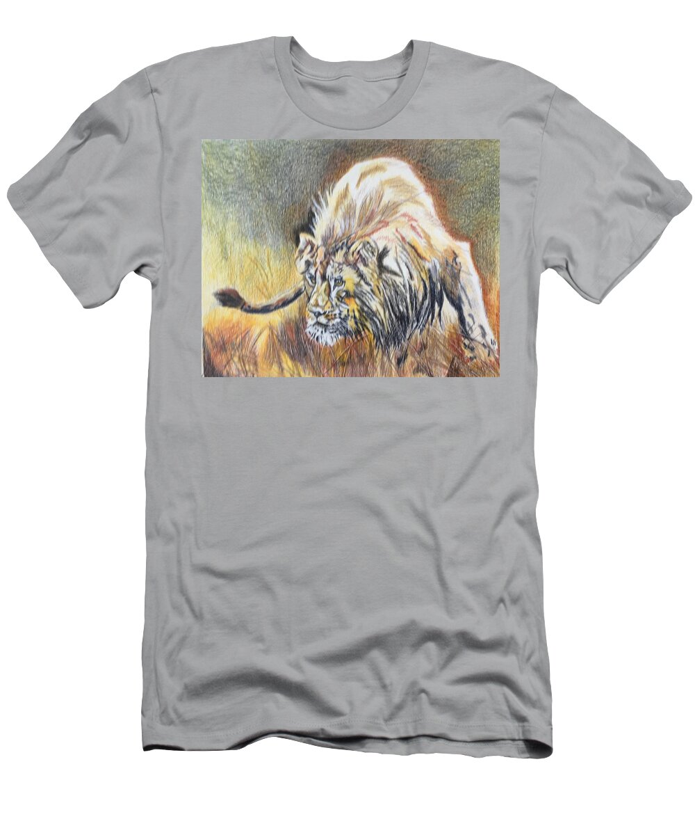 Animal T-Shirt featuring the painting The Stalker #1 by Maris Sherwood