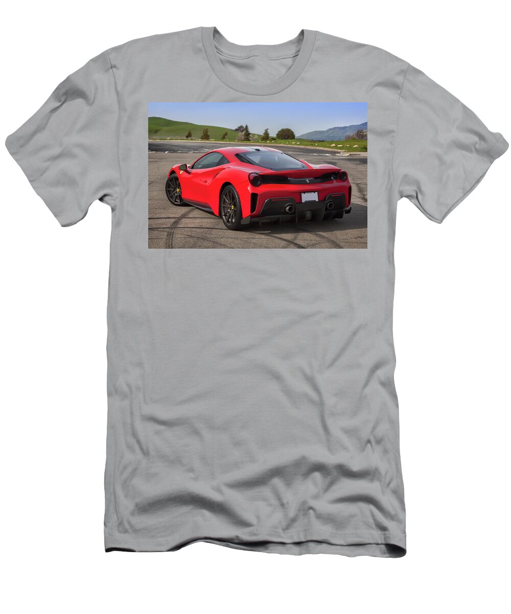 Ferrari T-Shirt featuring the photograph #Ferrari #488Pista #Print #10 by ItzKirb Photography