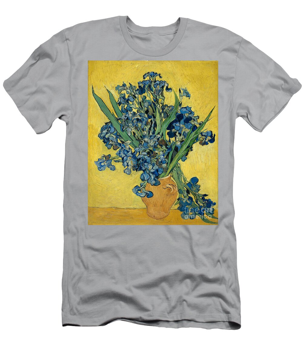19th Century T-Shirt featuring the painting Irises, 1890 by Vincent Van Gogh