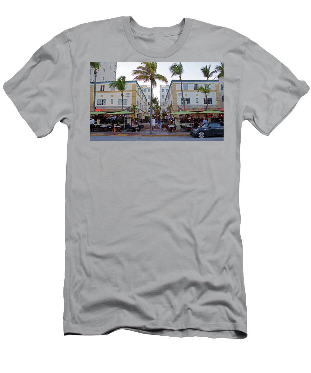 Art Deco T-Shirt featuring the photograph Art Deco - South Beach - Miami Beach by Richard Krebs