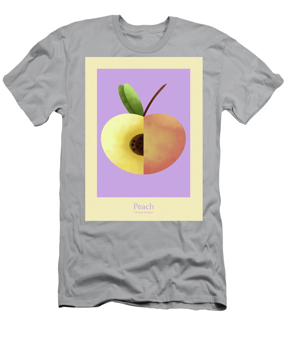 Peach T-Shirt featuring the painting Peach #2 by Joe Gilronan