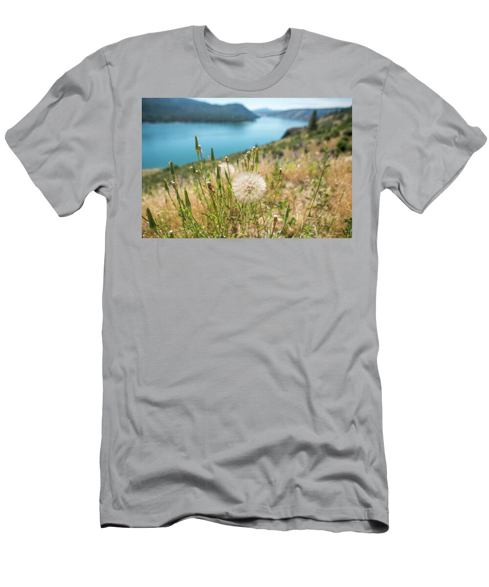 River T-Shirt featuring the photograph Columbia River Scenes On A Beautiful Sunny Day #3 by Alex Grichenko