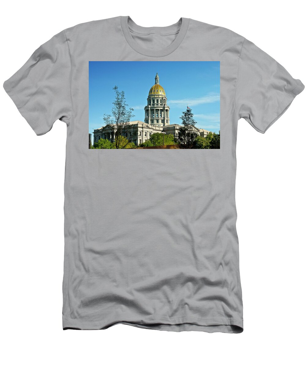 Estock T-Shirt featuring the digital art State Capitol Building In Denver #3 by T.p.