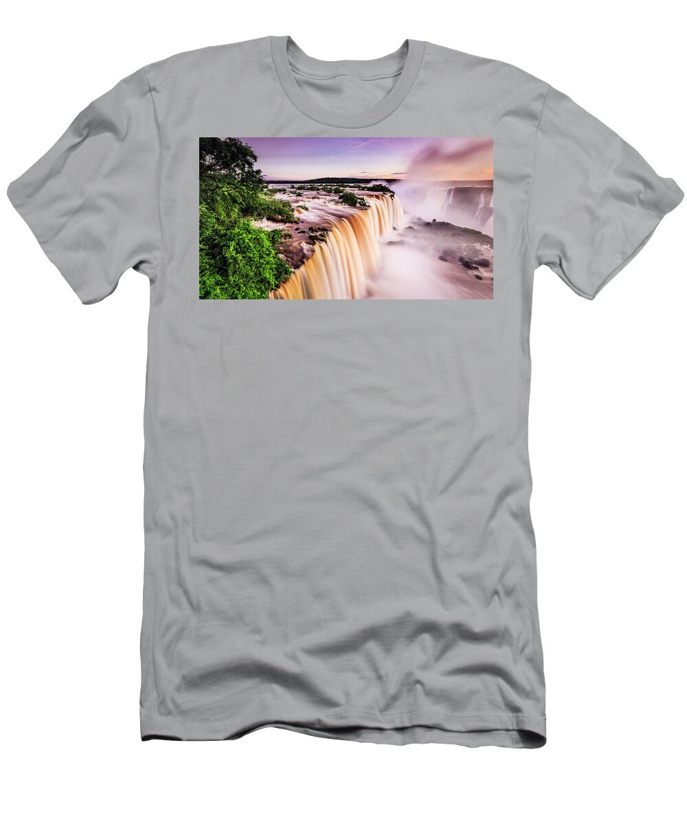Estock T-Shirt featuring the digital art Iguazu Falls #39 by Antonino Bartuccio