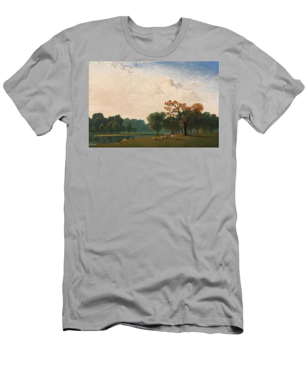 John Martin T-Shirt featuring the painting Kensington Gardens #14 by John Martin