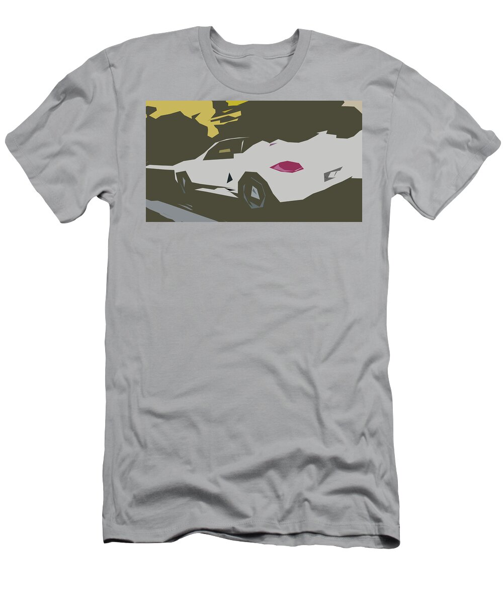Car T-Shirt featuring the digital art Porsche Boxster Spyder Abstract Design #4 by CarsToon Concept