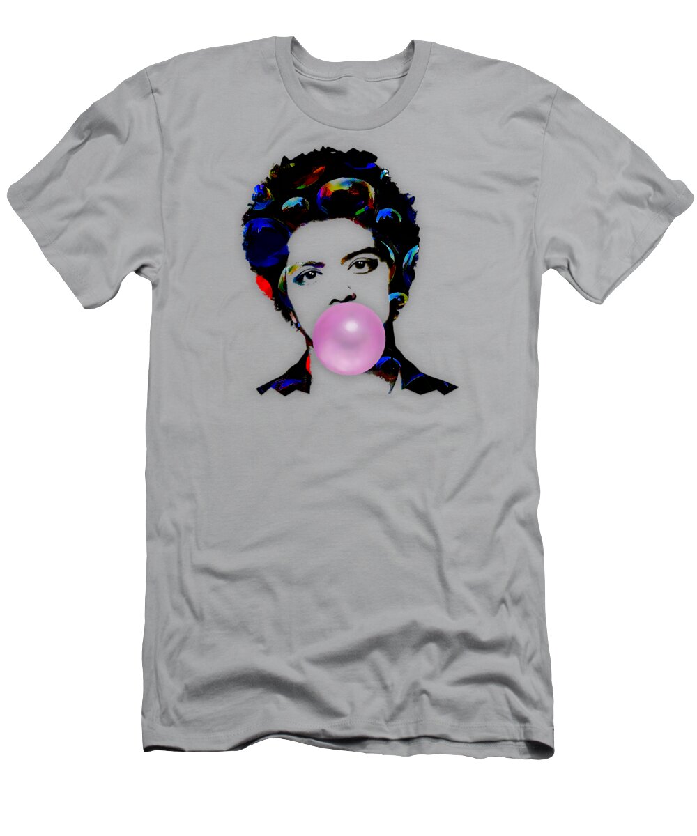 Pop T-Shirt featuring the mixed media Bruno Mars #7 by Marvin Blaine