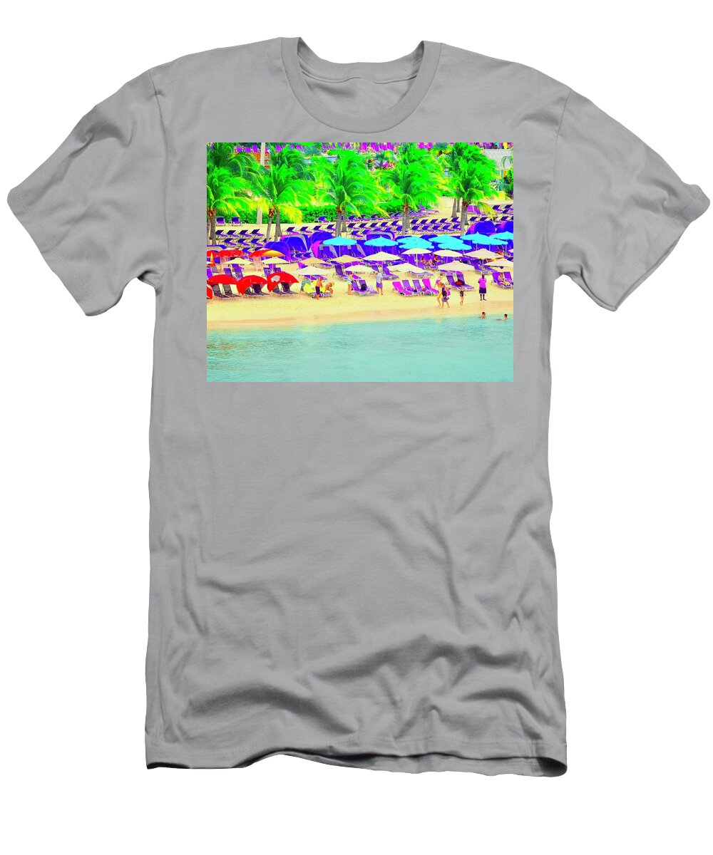 Debra Grace Addison T-Shirt featuring the photograph A Day at the Beach by Debra Grace Addison
