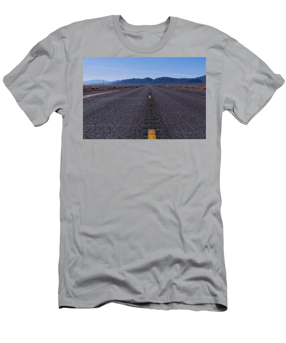 Landscape T-Shirt featuring the photograph A Desert Highway by Allan Van Gasbeck
