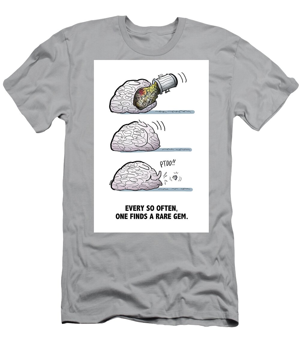 Brain T-Shirt featuring the digital art A Rare Gem by Mark Armstrong