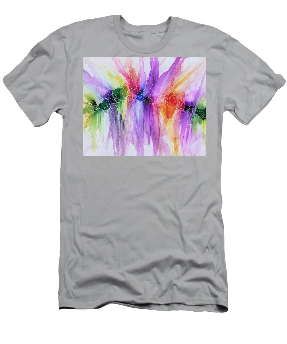 Alcohol T-Shirt featuring the painting All Colors Lead to ... ? by KC Pollak