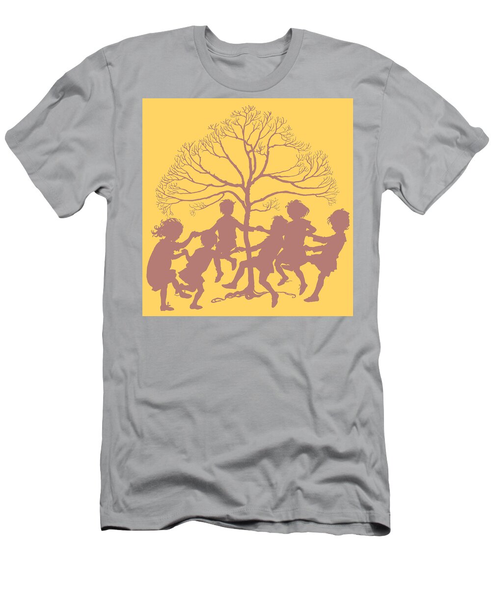 Boy T-Shirt featuring the drawing Around The Mulberry Bush by Arthur Rackham