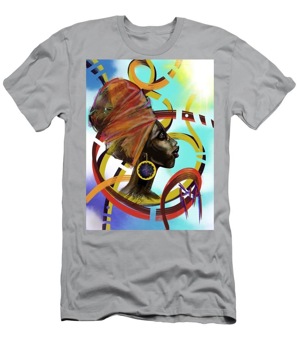 Pray T-Shirt featuring the painting Auto Pilot by Artist RiA