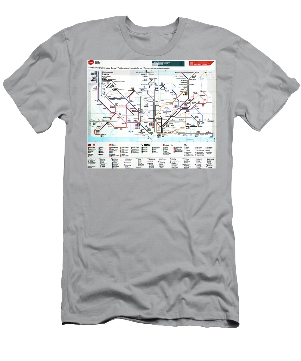 Photography T-Shirt featuring the photograph Barcelona Metro by Mary Capriole