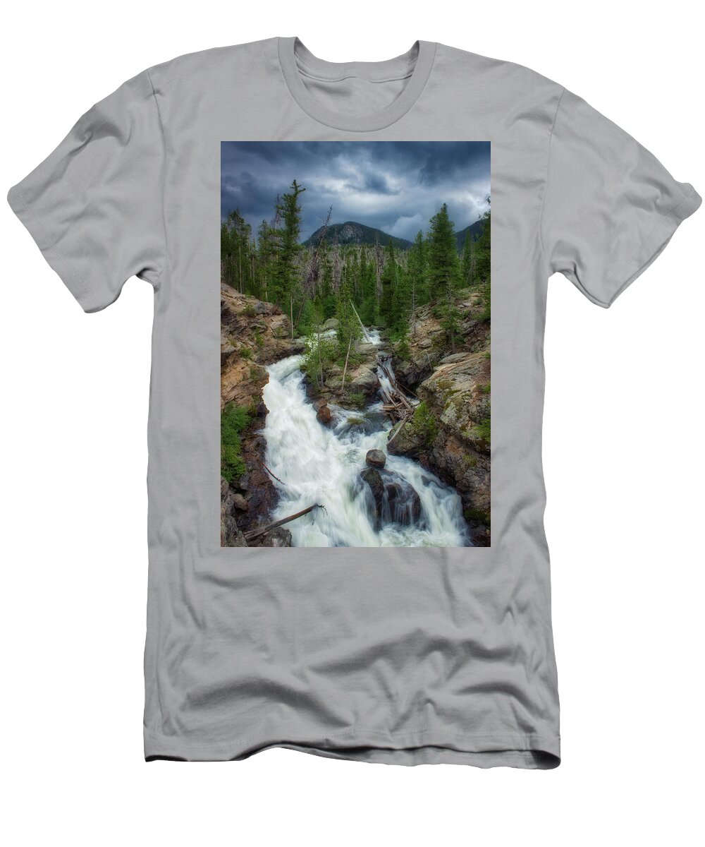 Adams Falls T-Shirt featuring the photograph Beautiful Adams Falls by Andy Konieczny