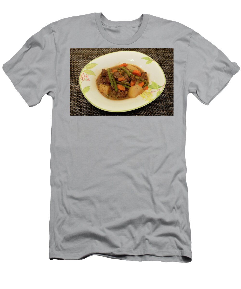 Beef Stew T-Shirt featuring the photograph Beef Stew Serving 1 by Angie Tirado