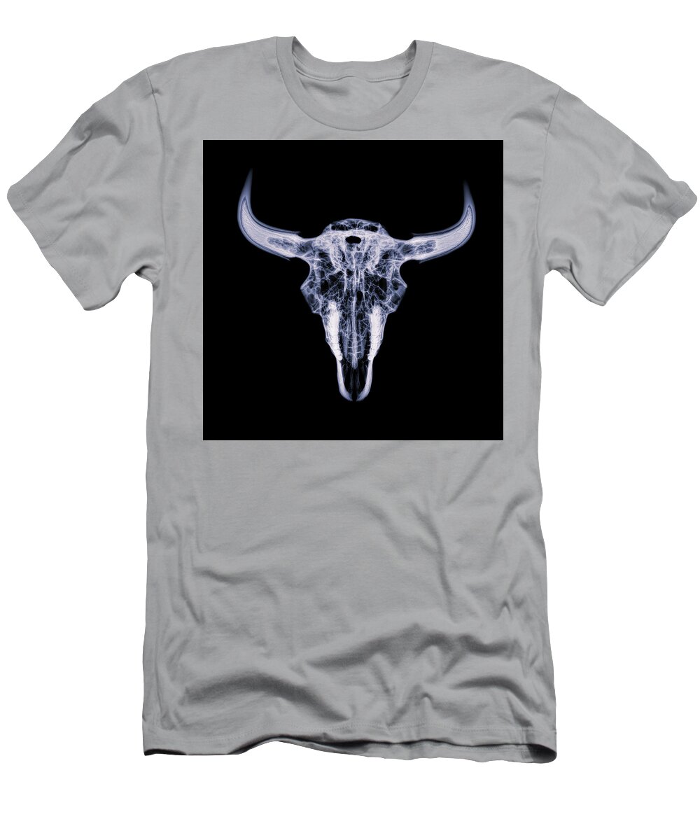 Kansas T-Shirt featuring the photograph Bison skull x-ray 01 by Rob Graham