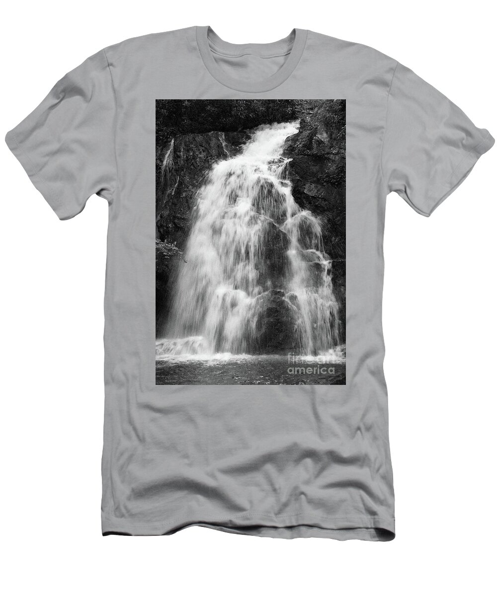 Tennessee T-Shirt featuring the photograph Black And White Waterfall by Phil Perkins