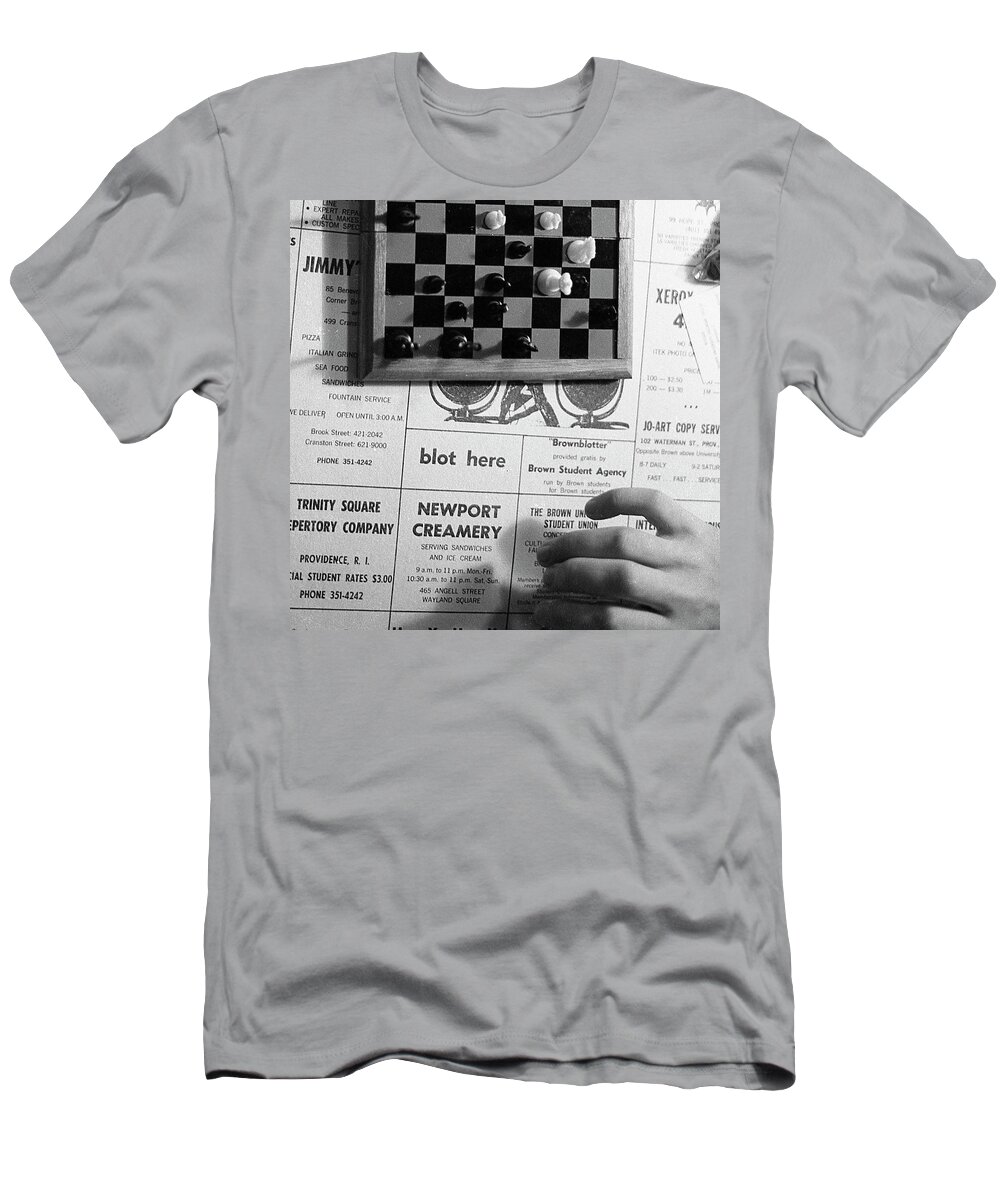 Providence T-Shirt featuring the photograph Blot Here, aka Black's Move, 1972 by Jeremy Butler