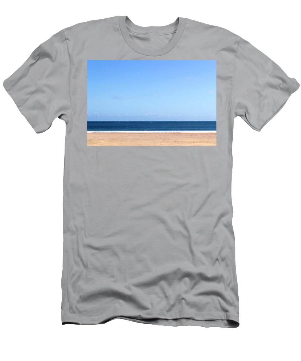 Bosherston T-Shirt featuring the photograph Blue horizon by Seeables Visual Arts