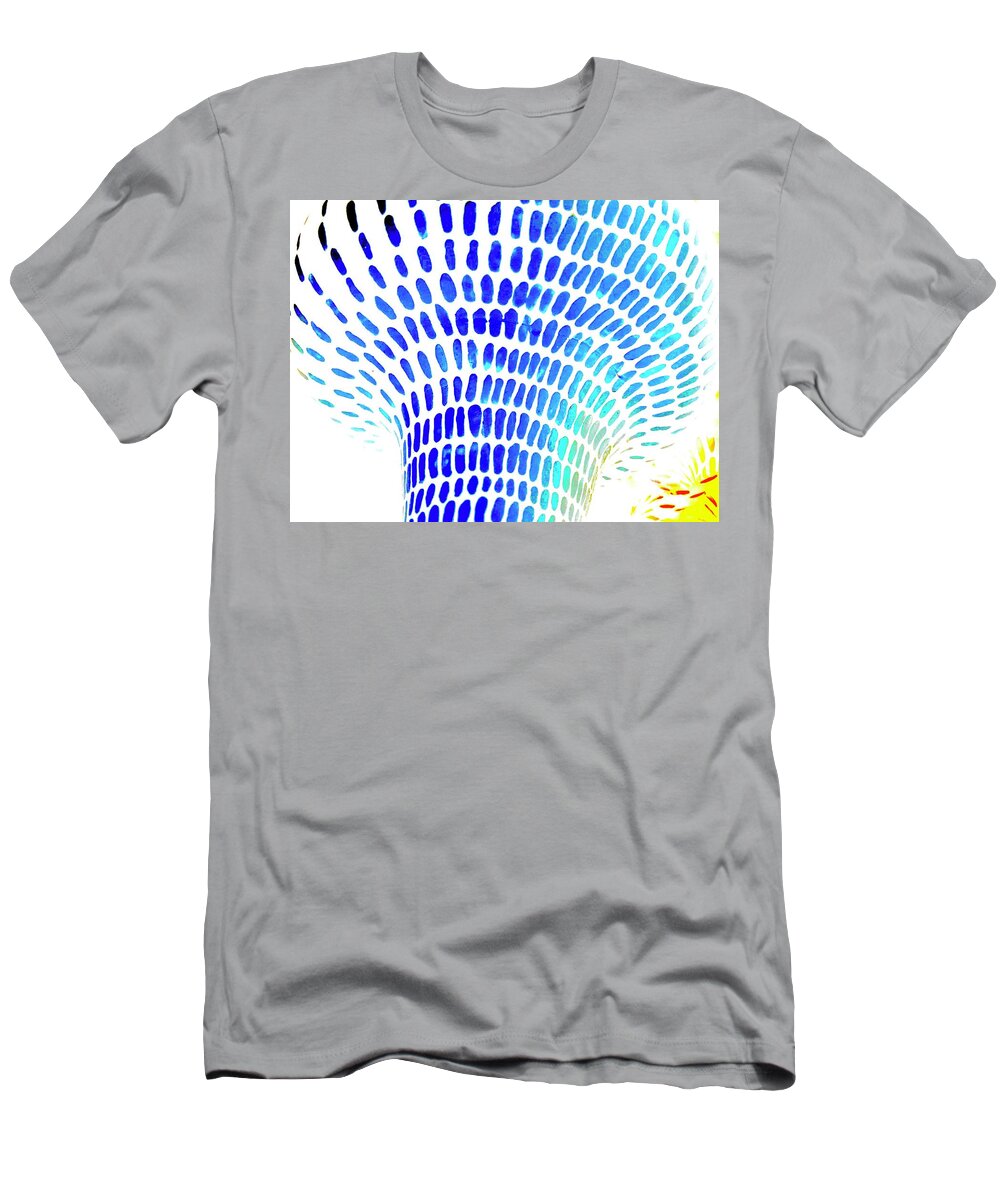 Sculpture T-Shirt featuring the photograph Blue Shades Echo Gold by Alida M Haslett