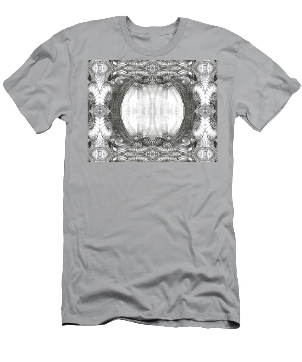 Fantasy; Surreal; Drawing; Otto Rapp; Art Of The Mystic; Michael Wolik; Photography; Bogomil Variations T-Shirt featuring the digital art Bogomil Variation 3 by Otto Rapp