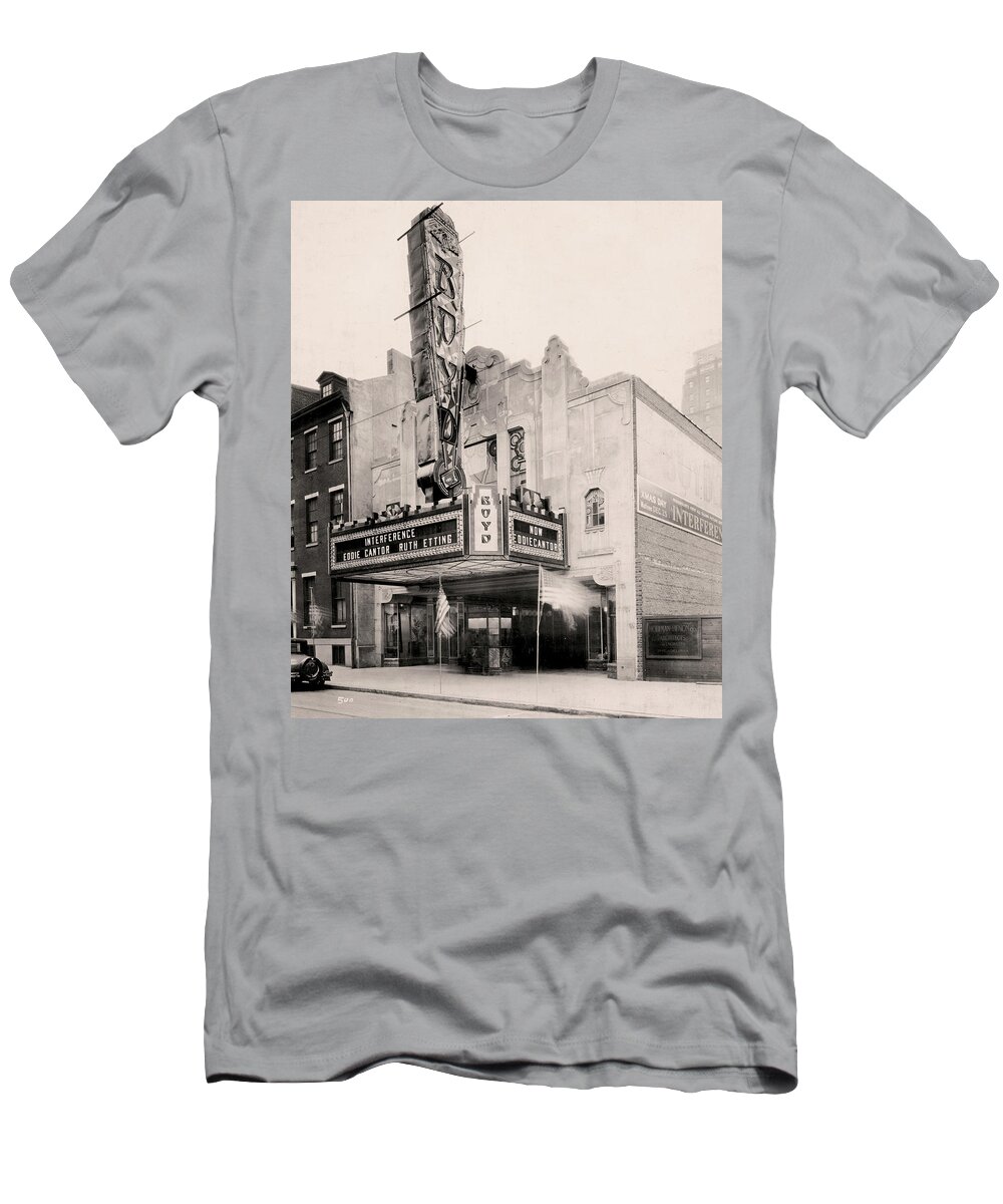 Interference T-Shirt featuring the photograph Boyd Theater by E C Luks