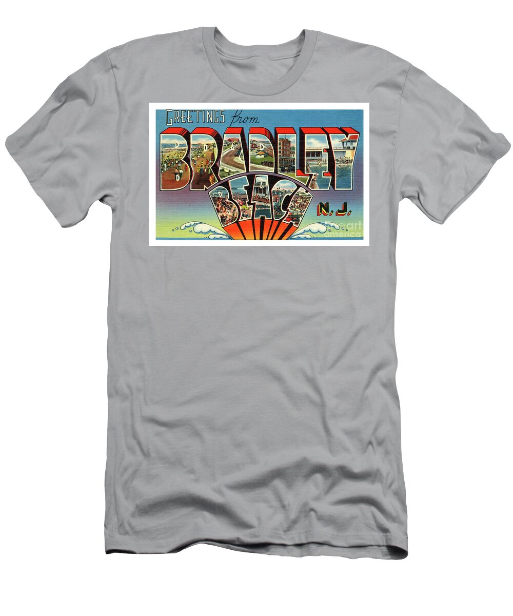 Bradley Beach T-Shirt featuring the photograph Bradley Beach Greetings by Mark Miller