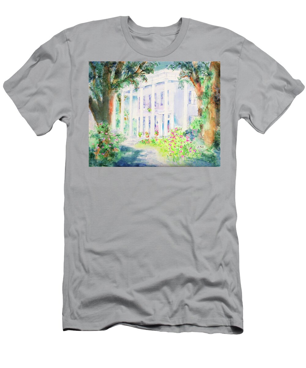 Antebellum T-Shirt featuring the painting Bragg-Mitchell Mansion by Jerry Fair