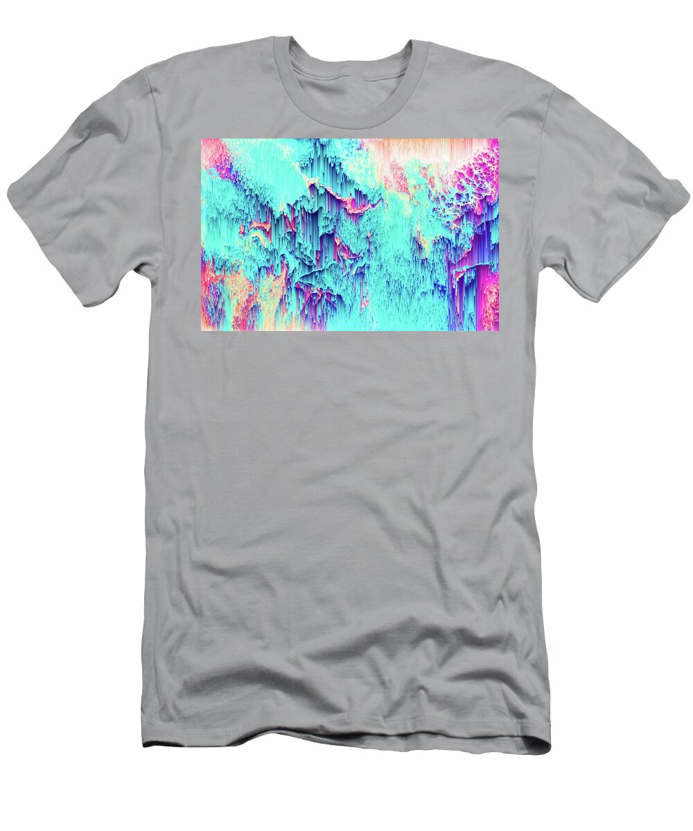 Glitch T-Shirt featuring the digital art Breaking Chemistry by Jennifer Walsh