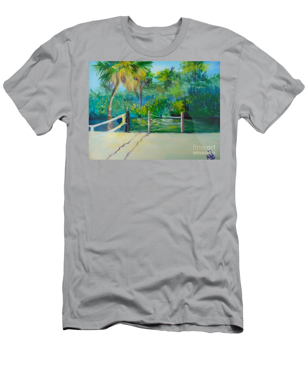 Epoxy T-Shirt featuring the painting By the Bayou by Saundra Johnson
