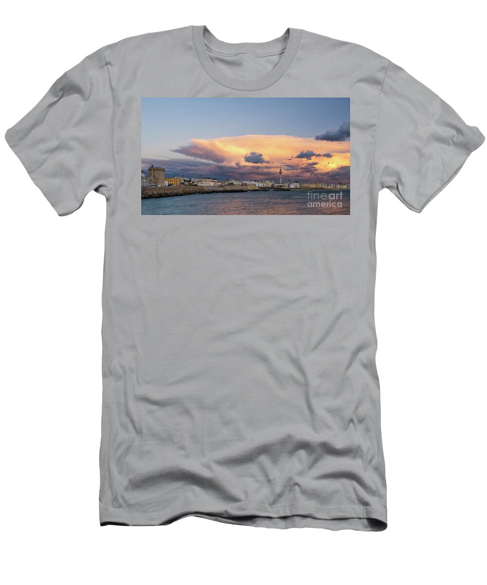 Outdoor T-Shirt featuring the photograph Cadiz Skyline Under Cumulonimbus by Pablo Avanzini