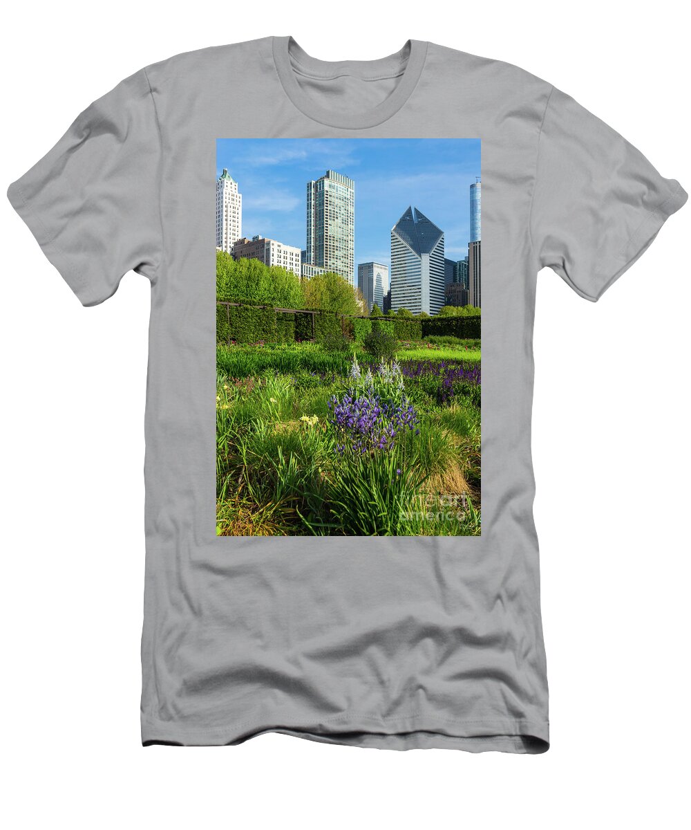Chicago T-Shirt featuring the photograph Camassia In The City by Jennifer White