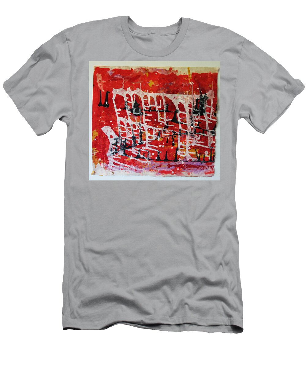  T-Shirt featuring the painting Caos 07 by Giuseppe Monti