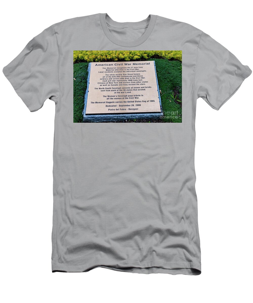 Waterloo T-Shirt featuring the photograph Civil War Memorial by William Norton