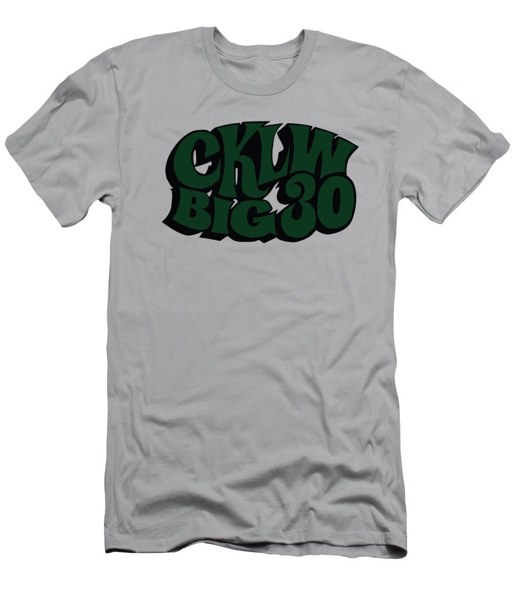 Cklw Radio Logo Logos Classic Rock T-Shirt featuring the digital art CKLW Big 30 - Green by Thomas Leparskas