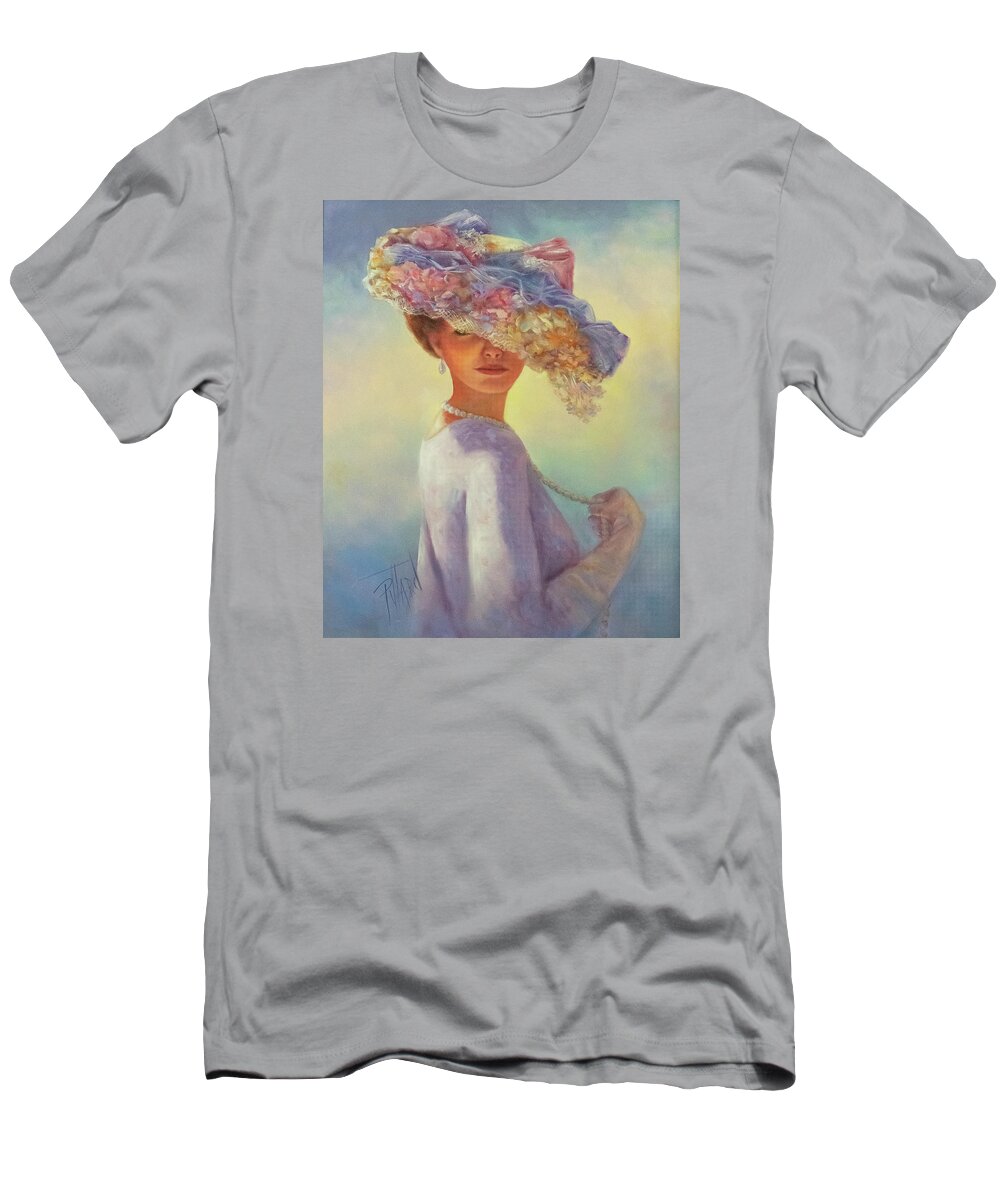 Portrait T-Shirt featuring the painting My Classy Lady by Lynne Pittard